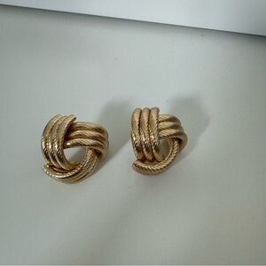 Adina Eden Triple Rope Knot On The Ear Stud Earring